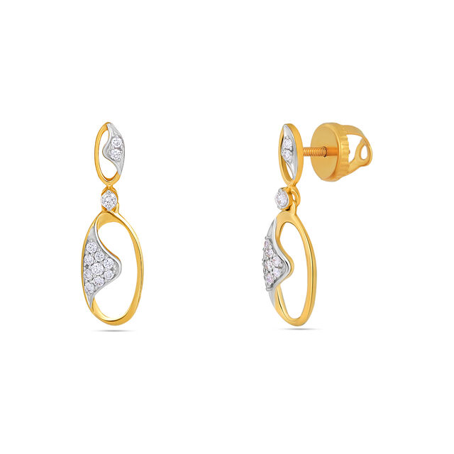 18 Karat Gold Drop Earrings with Diamonds 3