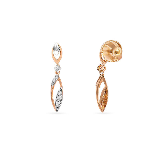 Tanishq 18KT Diamond Drop Earrings for Women 2