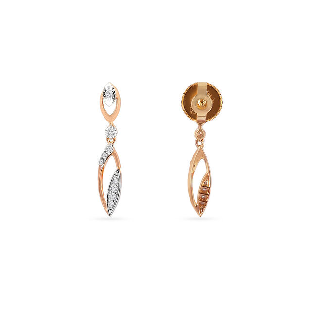 Tanishq 18KT Diamond Drop Earrings for Women 3