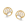 Modernist Geometric Diamond Earrings 