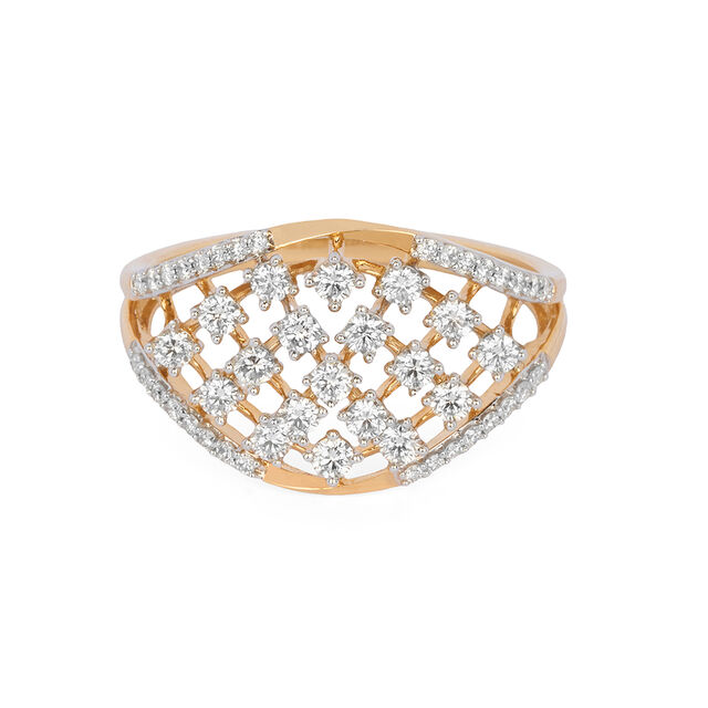 Tanishq 18KT Diamond Finger Ring for Women 
