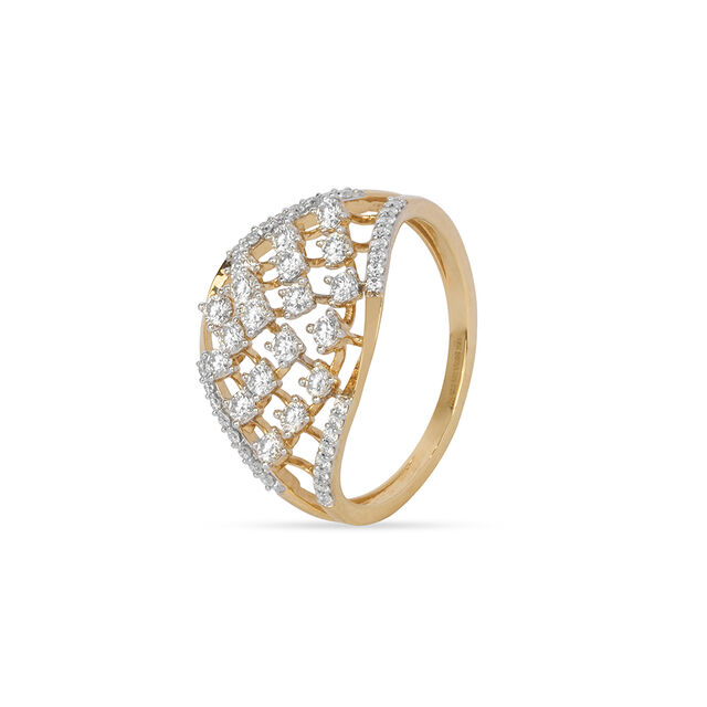 Tanishq 18KT Diamond Finger Ring for Women 4