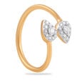 Twin Peak Diamond Solitaire Ring 