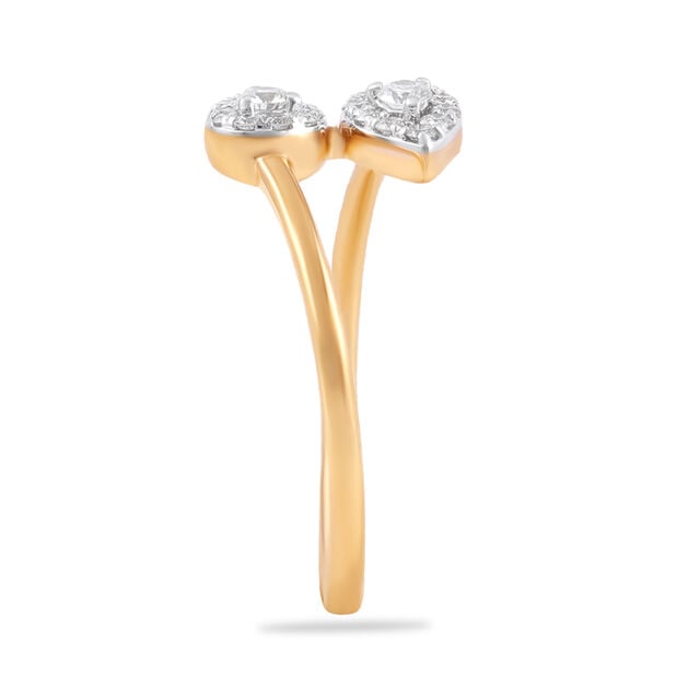 Twin Peak Diamond Solitaire Ring 2