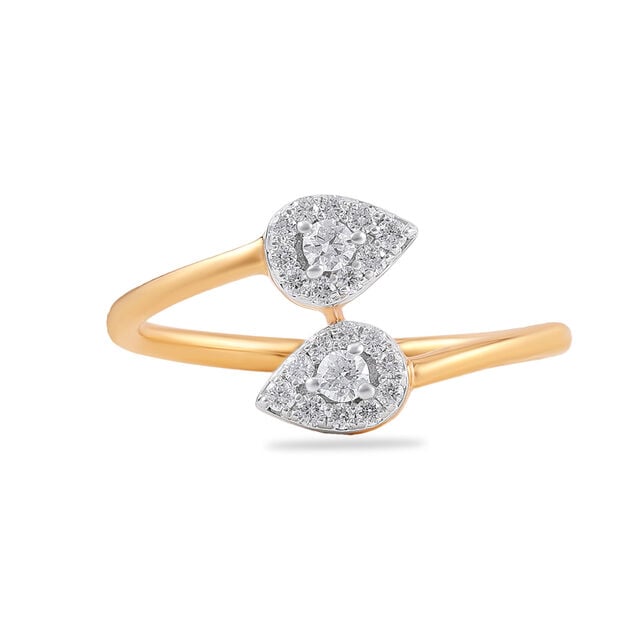 Twin Peak Diamond Solitaire Ring 3