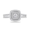 Radiant Halo Diamond Engagement Ring 