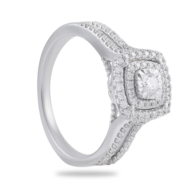 Radiant Halo Diamond Engagement Ring 2