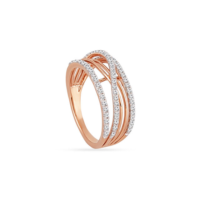 Tanishq 18 KT Layered Line Ring for Women 2