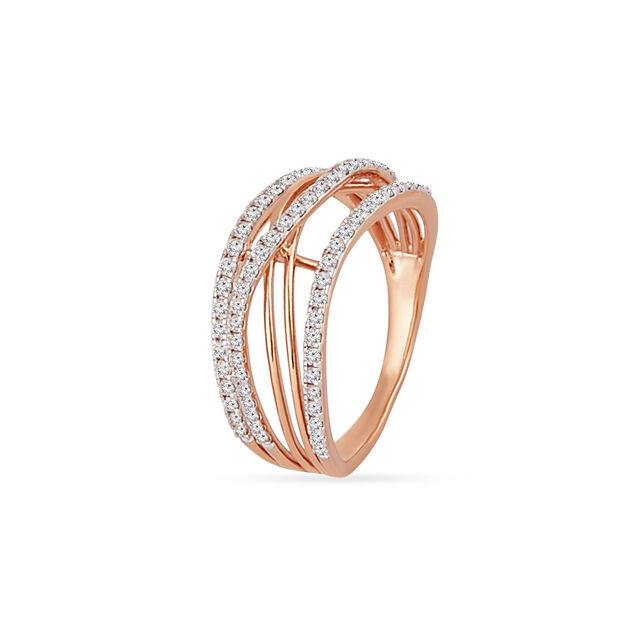 Tanishq 18 KT Layered Line Ring for Women 3