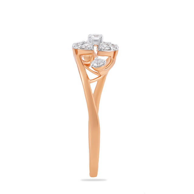18 Karat Rose Gold Diamond Ring