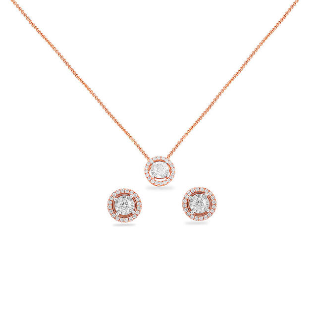 Pendant with Chain and Earrings Set 