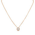 Tanishq 18 Karat Diamond Pendant with Chain and Earrings Set for Women 2
