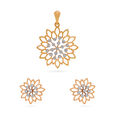 Graceful Gold Pendant Set 