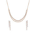 Eternal Rosy Diamond Necklace Set 