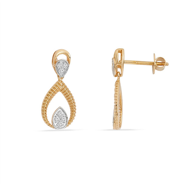 Tanishq 18KT Diamond Earrings for Women 2