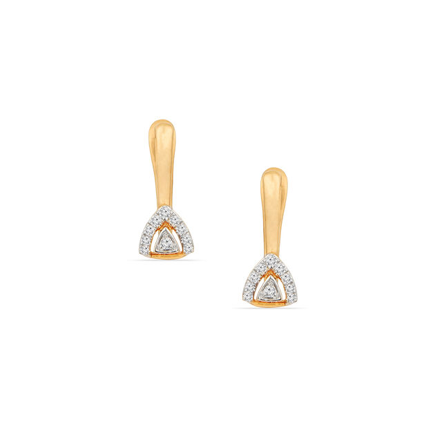 Tanishq 18KT Diamond Hoop Earring for Women 