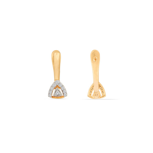Tanishq 18KT Diamond Hoop Earring for Women 4
