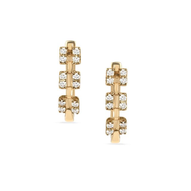 Tanishq 18KT Diamond Hoop Earrings for Women 