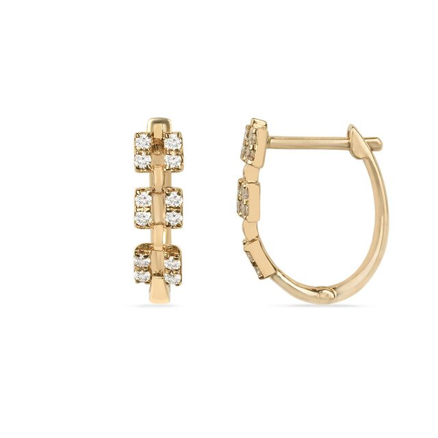 Tanishq 18KT Diamond Hoop Earrings for Women 2