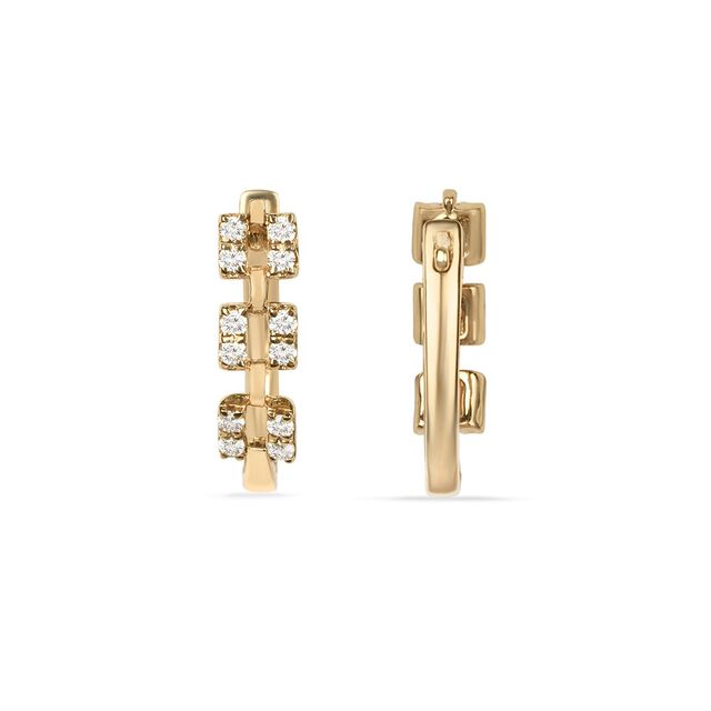 Tanishq 18KT Diamond Hoop Earrings for Women 3
