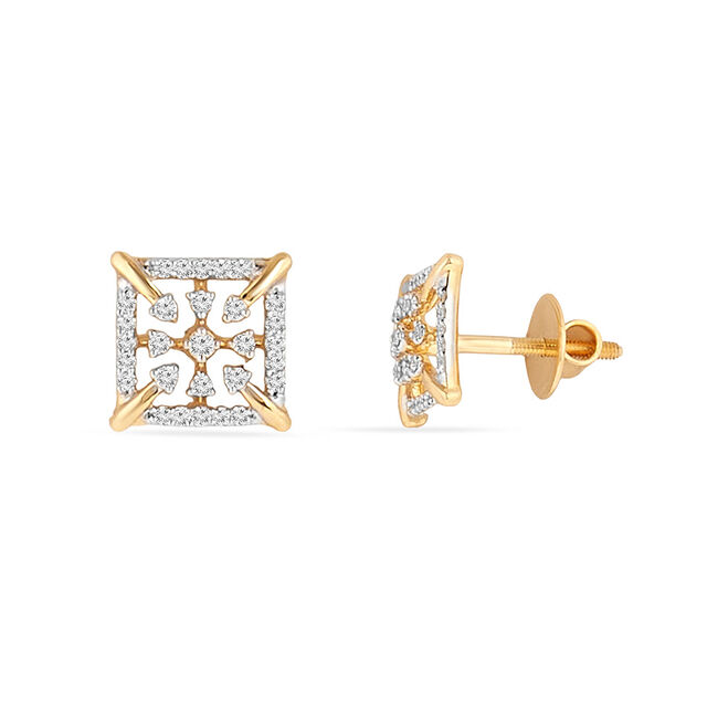 Tanishq 18KT Diamond Earrings for Women 2
