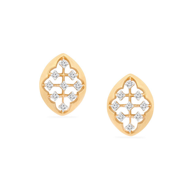 Tanishq 18KT Diamond Stud Earrings for Women 