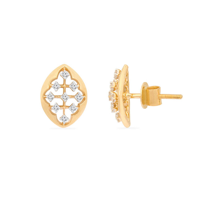 Tanishq 18KT Diamond Stud Earrings for Women 3
