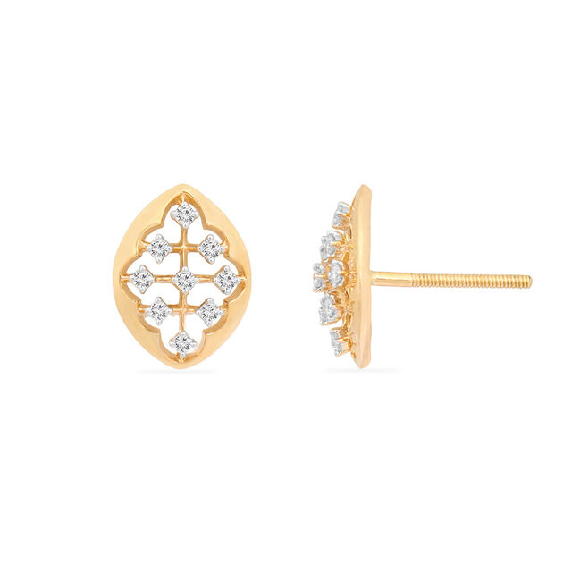 Tanishq 18KT Diamond Stud Earrings for Women 5