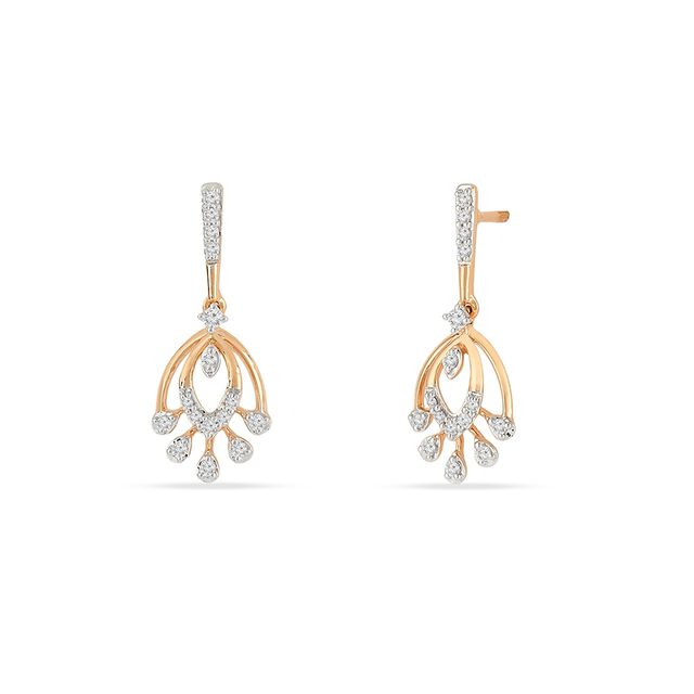 Tanishq 18KT Diamond Earrings for Women 2