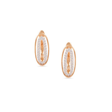 Tanishq 18KT Diamond Hoop Earring for Women