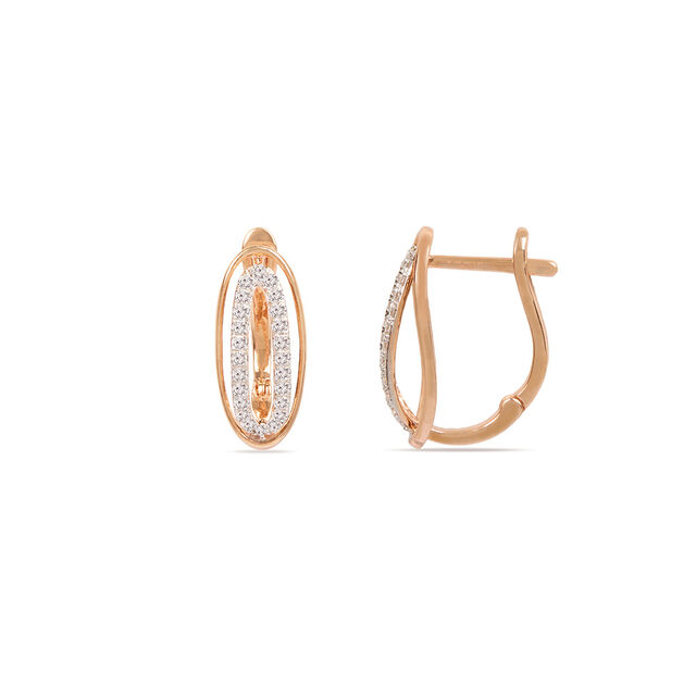 Tanishq 18KT Diamond Hoop Earring for Women 2
