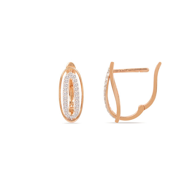 Tanishq 18KT Diamond Hoop Earring for Women 4