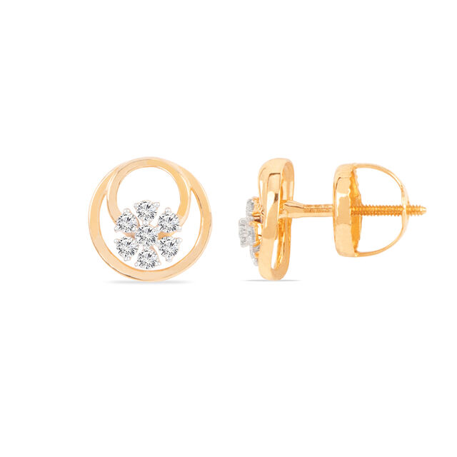 Tanishq 18KT Diamond Earrings for Women 2