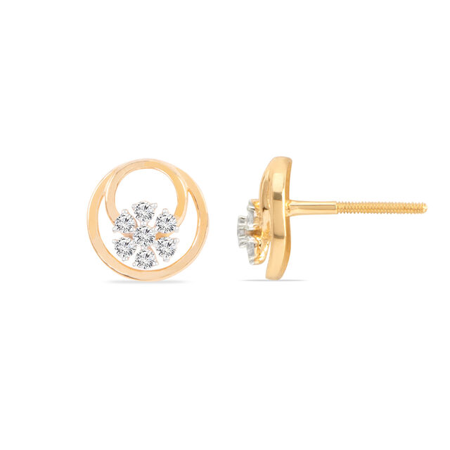 Tanishq 18KT Diamond Earrings for Women 3