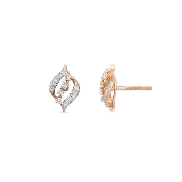 Tanishq 18KT Diamond Stud Earring for Women 4