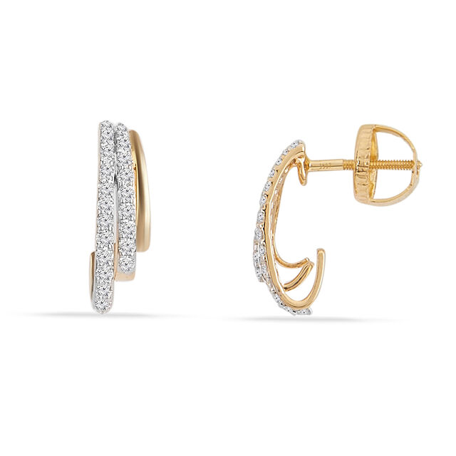 Tanishq 18KT Diamond Earrings for Women 2