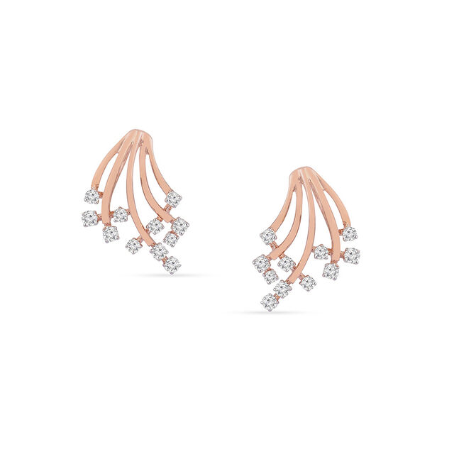 Tanishq 18KT Diamond Pendant With Earring for Women 3