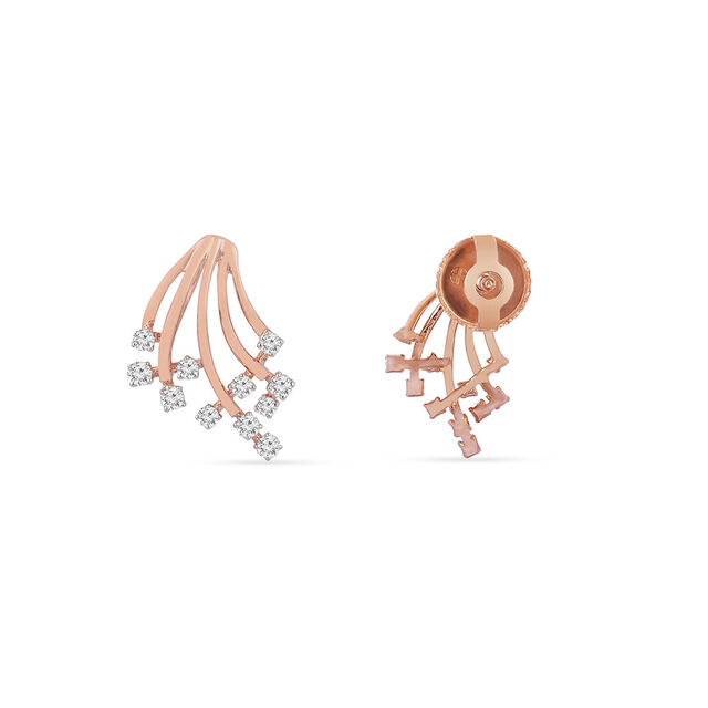Tanishq 18KT Diamond Pendant With Earring for Women 4