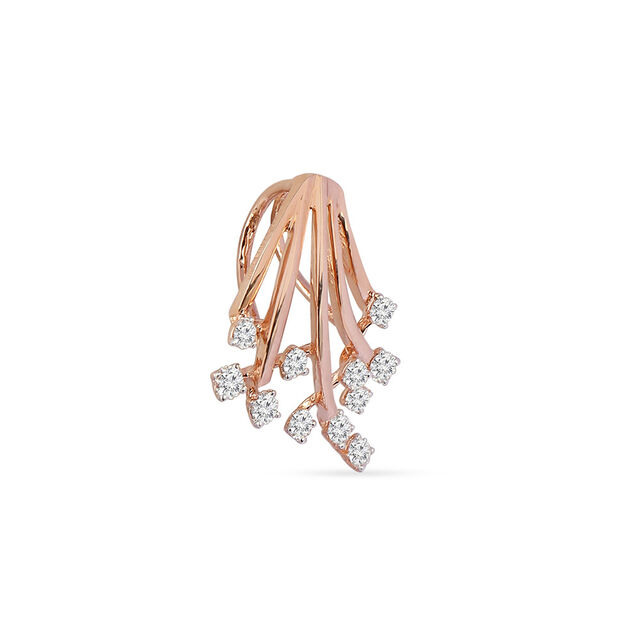 Tanishq 18KT Diamond Pendant With Earring for Women 5