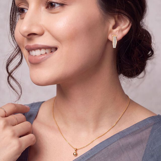 Tanishq 18KT Diamond Earrings for Women 2