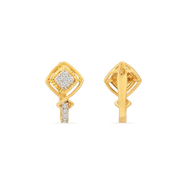 Tanishq 18KT Diamond Hoop Earring for Women 4