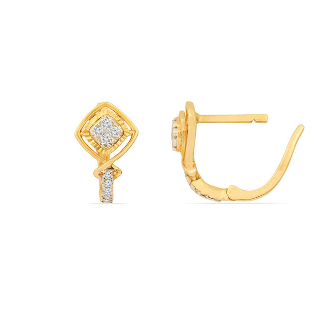 Tanishq 18KT Diamond Hoop Earring for Women 5