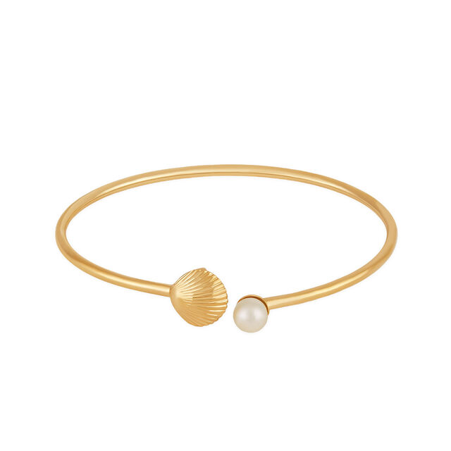 Tanishq 18 KT Shell Pearl Bangle for Women 