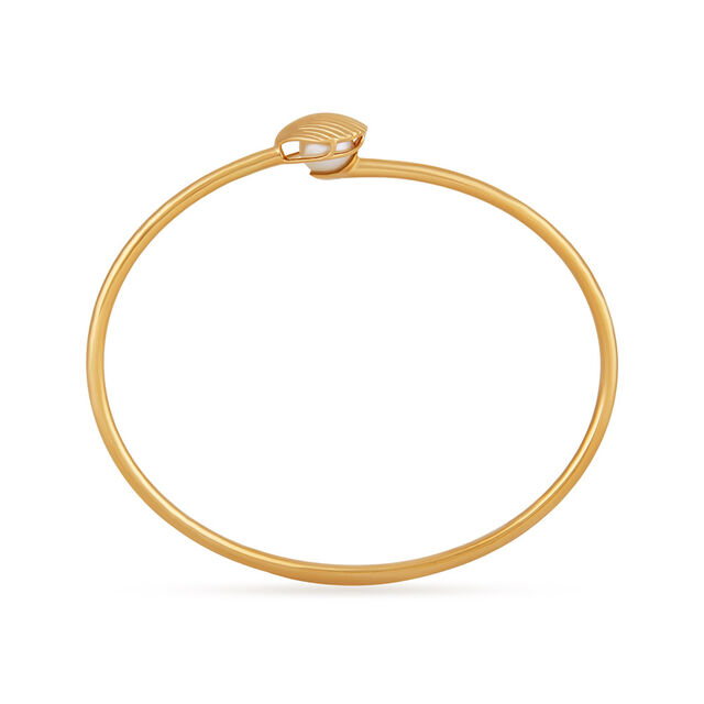 Tanishq 18 KT Shell Pearl Bangle for Women 3