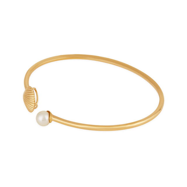 Tanishq 18 KT Shell Pearl Bangle for Women 4