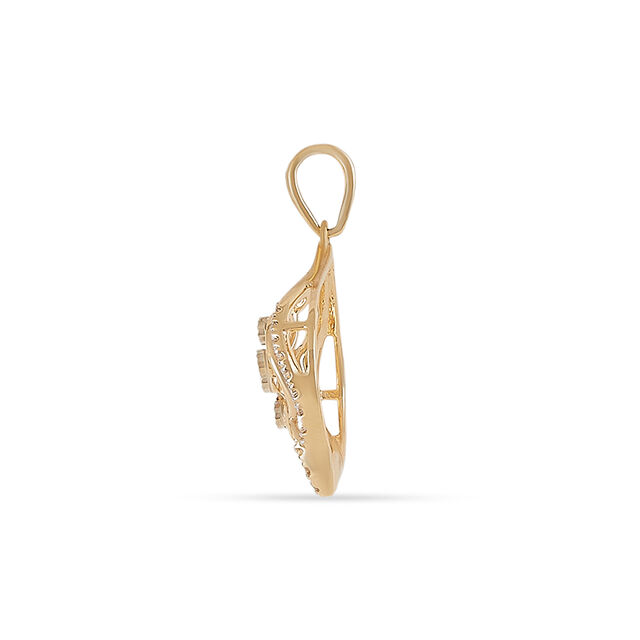 Tanishq 18KT Diamond Pendant and Earrings Set for Women 3