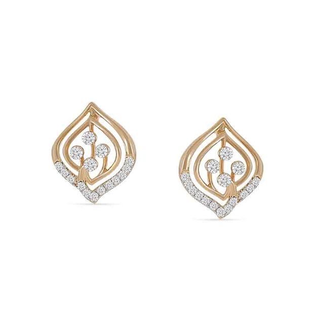 Tanishq 18KT Diamond Pendant and Earrings Set for Women 4