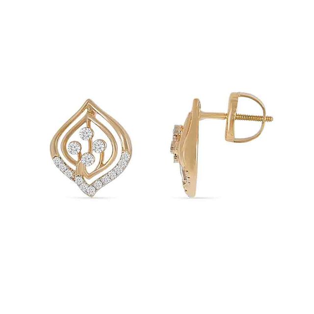 Tanishq 18KT Diamond Pendant and Earrings Set for Women 5