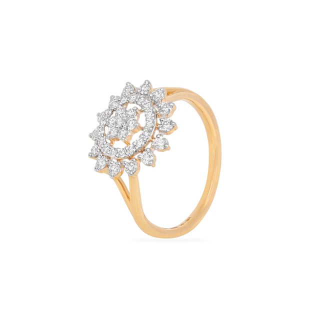Tanishq 18KT Diamond Finger Ring for Women 3