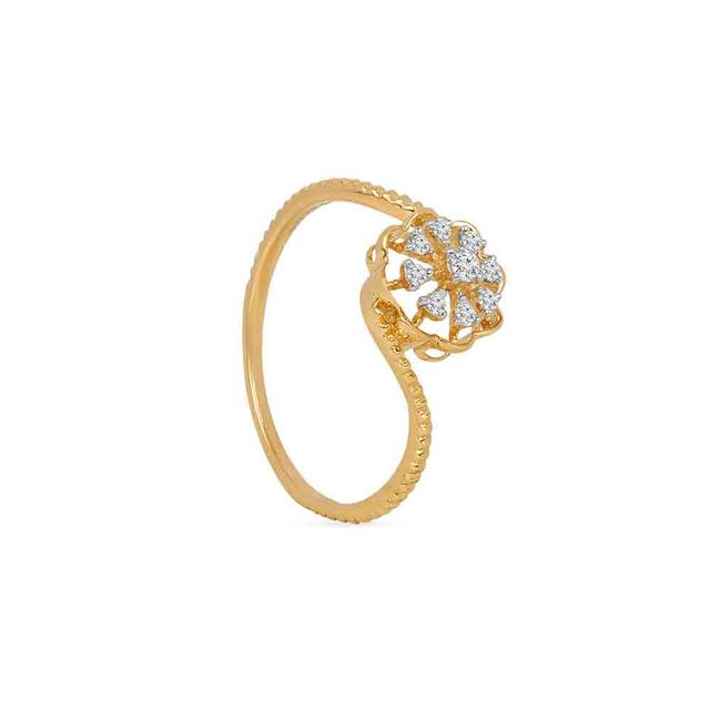 Tanishq 18KT Diamond Hoop Earring for Women 4